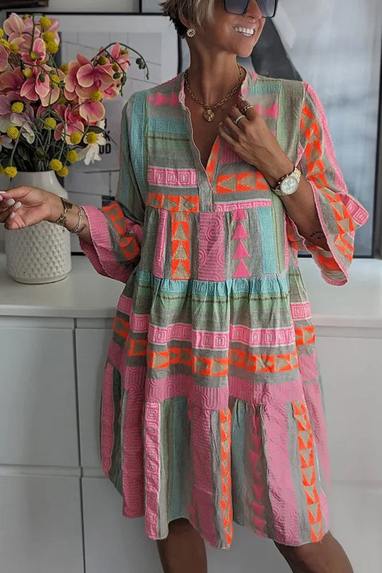 Damen Tunika Kleid Bohemian Ibiza Stil 2