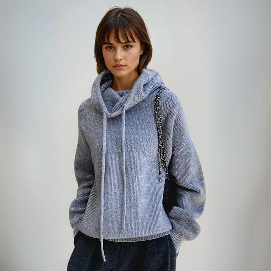 Damen Turtleneck Pullover Eleganter Wollmix 1