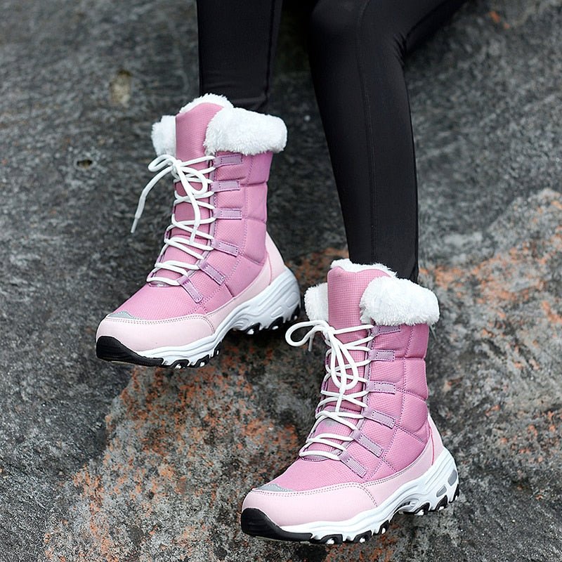 Damen Winterstiefel Gefüttert Warm Sportlich 6