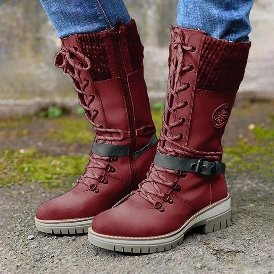 Damen Winterstiefel mit seitlichem Reißverschluss 3