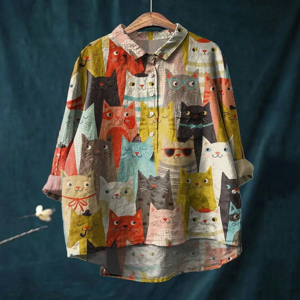 Damenbluse mit verspieltem Print, weich und leicht 4