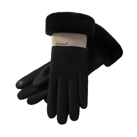 Damenhandschuhe Plüsch Elastisch Warm für Winter 0