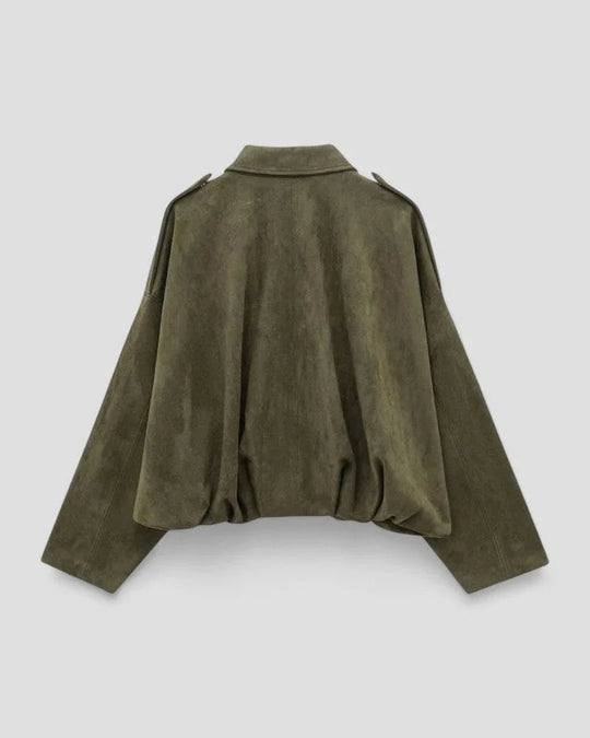 Damenjacke Bomber Stil Übergröße mit Reißverschluss für Lässige Outfits 2
