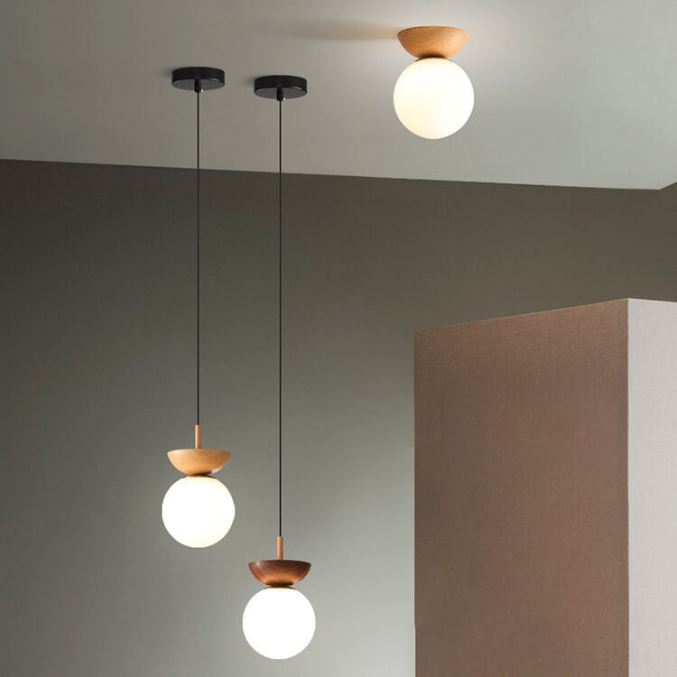 Deckenleuchte Japanisch Inspiriert Kugelförmig LED für Wohnzimmer Schlafzimmer Flur 2