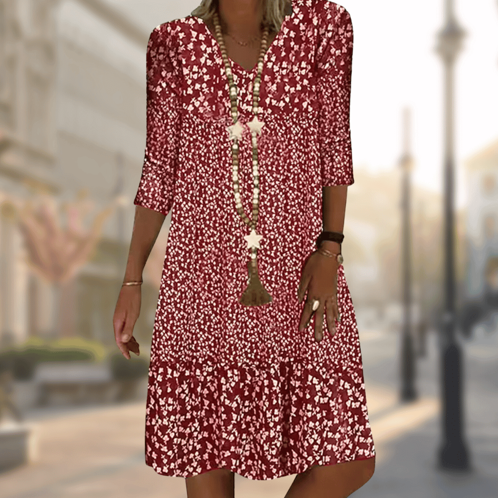 Variant image for Damen Kleid Elegantes Sommerkleid Baumwolle Polyester-3