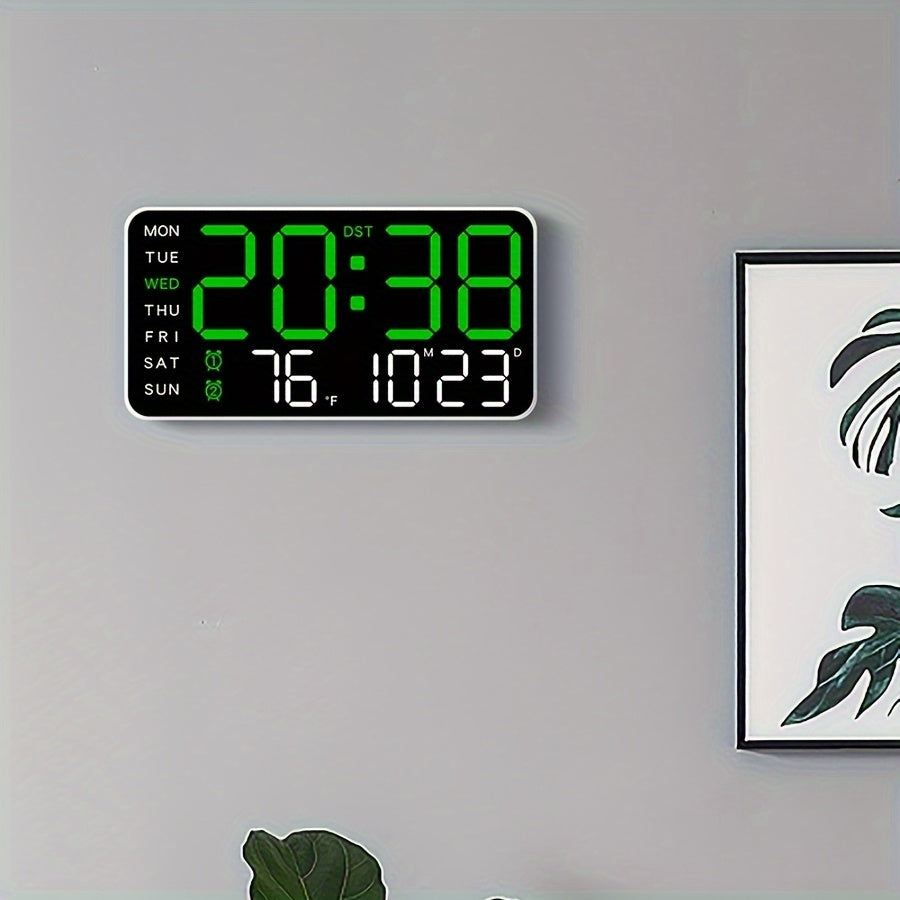 Digitale Wanduhr Modern Multifunktional mit Klarer Anzeige und Temperaturmonitor 4