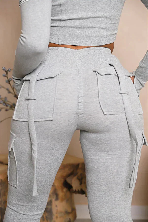 Damen Sporthosen Bequeme Baumwoll-Elastan-Mischung für Fitness und Freizeit 6