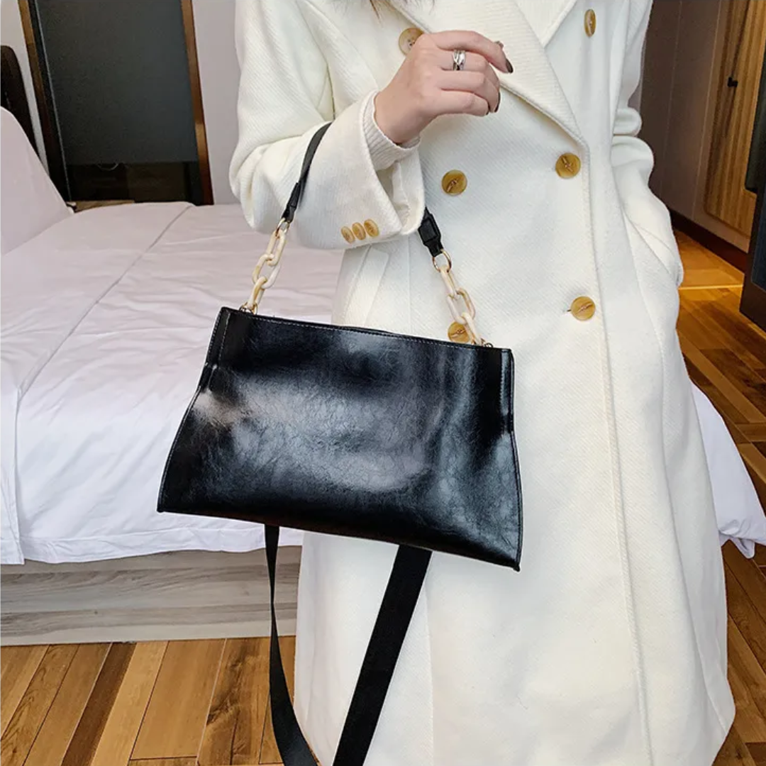 Damen Umhängetasche Elegantes Design Kunstleder Schultergurt 3