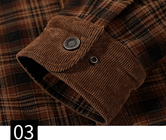 Flanell-Karierte Winterjacke