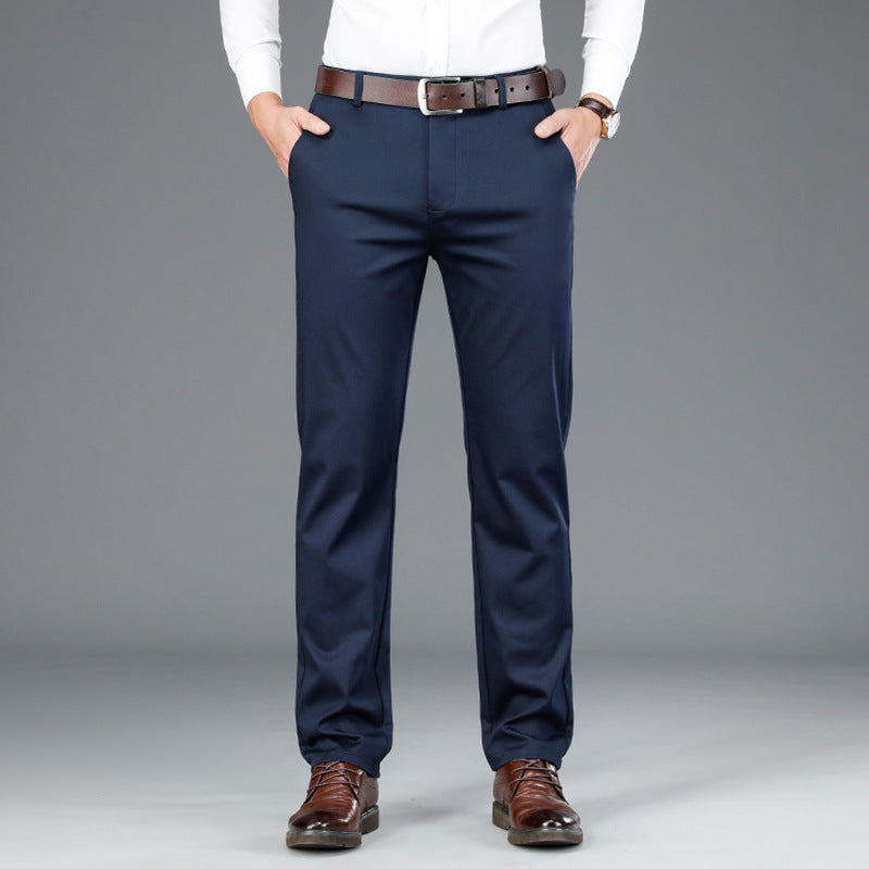 Herren Anzughose Business Stil Weicher Stoff Moderne Passform-1