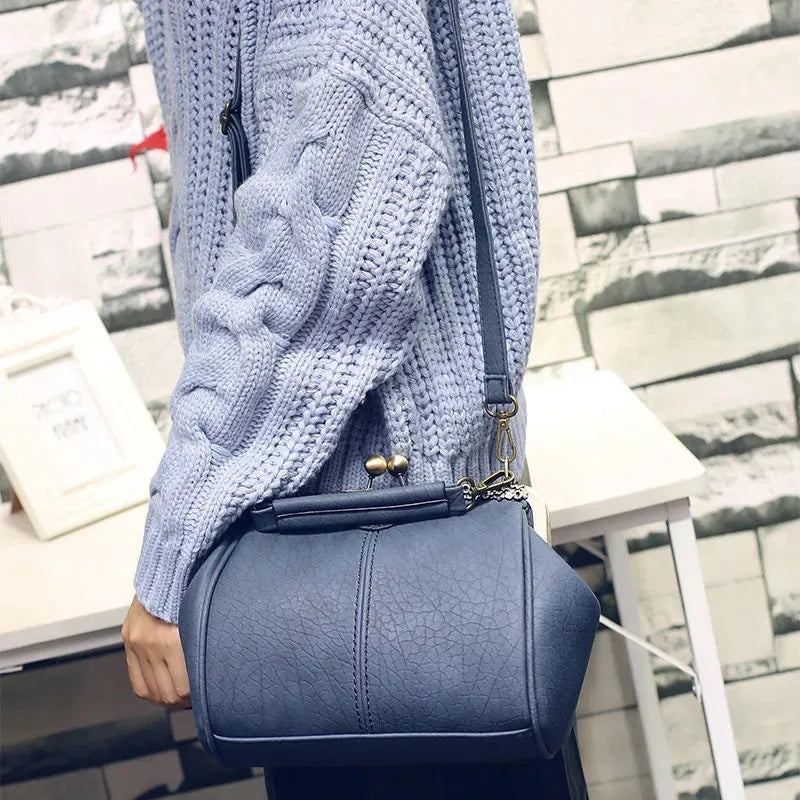 Damen Handtasche Clip Kunstleder Elegant Praktisch 4