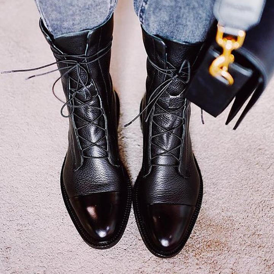 Damen Stiefel Klassisch Synthetisches Leder, Elegante und Vielseitige Stiefel für Jeden Anlass 4