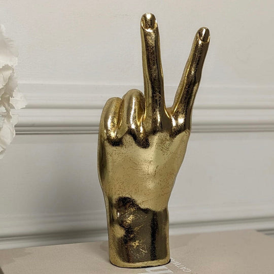 Handdekoration Peace-Zeichen Glänzend für Stilvolle Räume 2