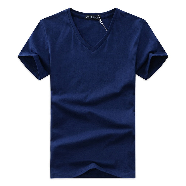 Herren Slim Fit T-Shirt Mit V-Ausschnitt