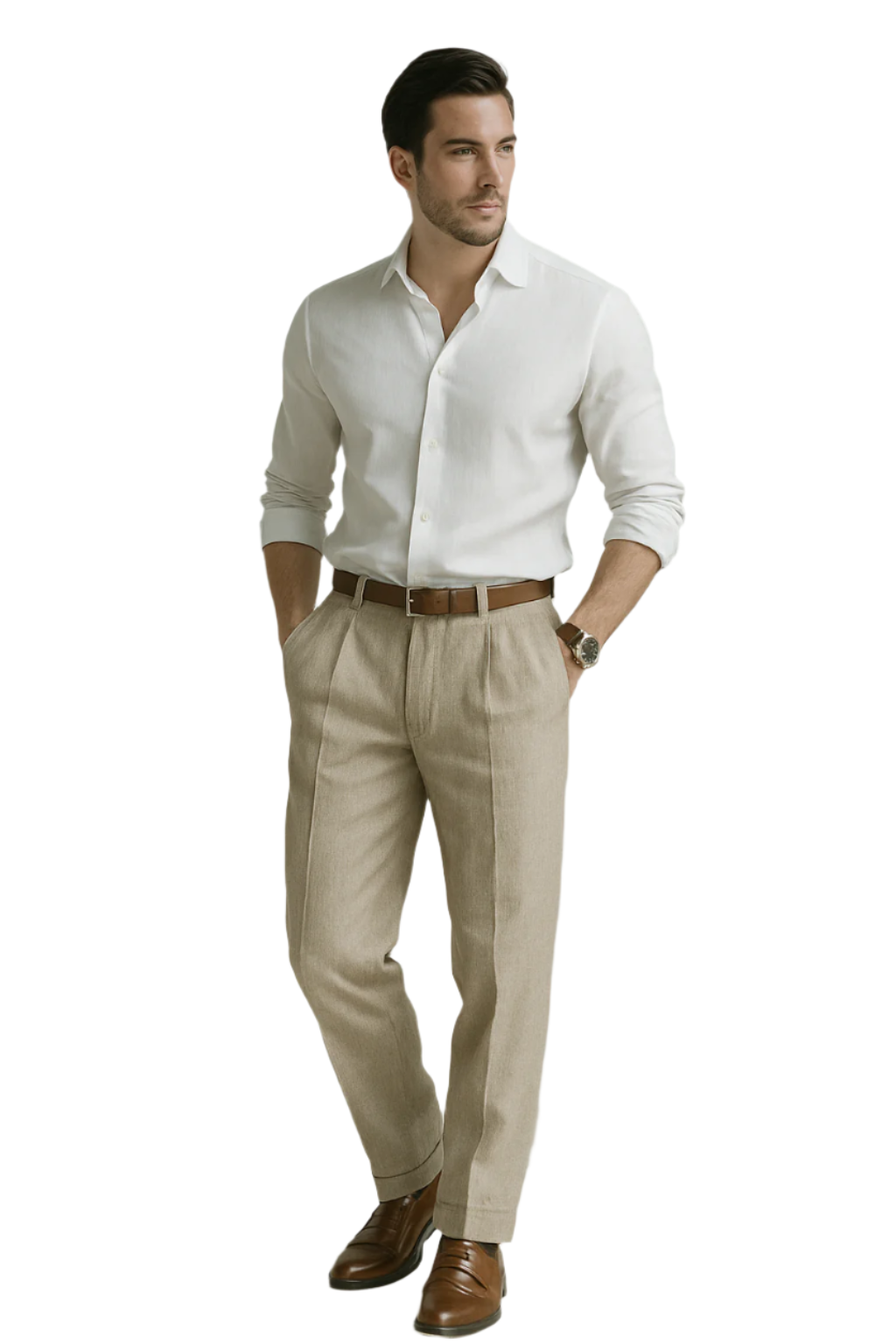 Herren Freizeithose Klassisch Gerade 0