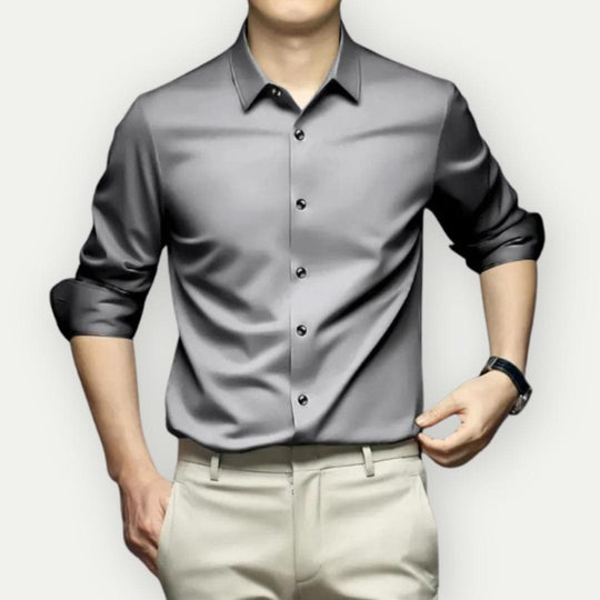 Herren Hemd Slim Fit Atmungsaktive Baumwolle 4