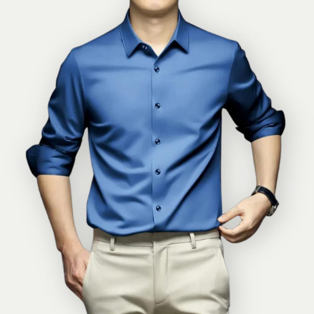 Herren Hemd Slim Fit Atmungsaktive Baumwolle 6