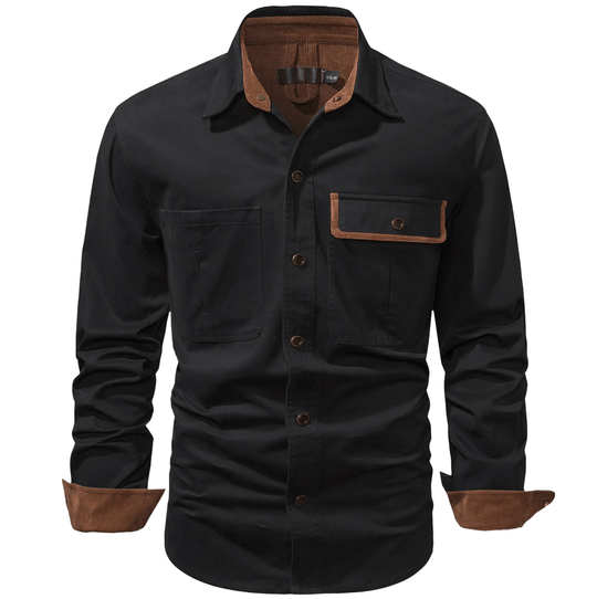 Herren Hemdjacke Dual-Ton Baumwolle 1