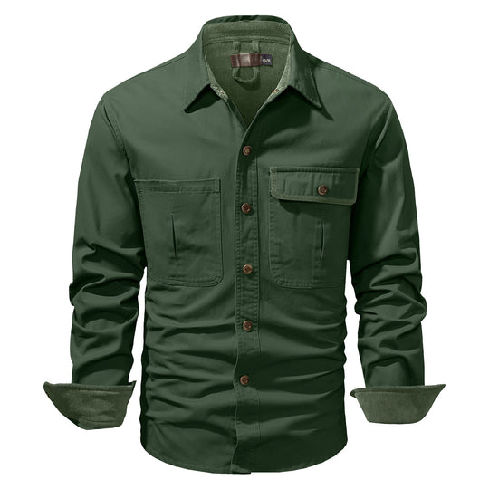 Herren Hemdjacke Dual-Ton Baumwolle 6
