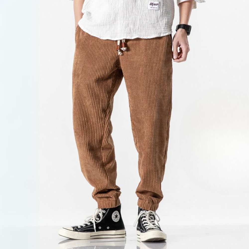 Herren Jogginghose Corduroy Mit Verstellbarem Bund Und Gerader Beinform 7