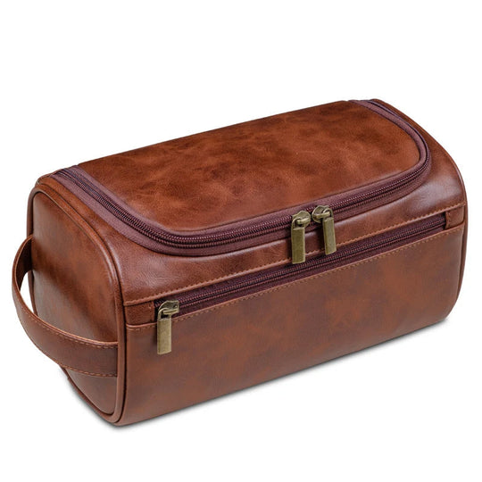 Herren Kulturbeutel aus Leder – Wasserdichtes Reise-Dopp-Set 6
