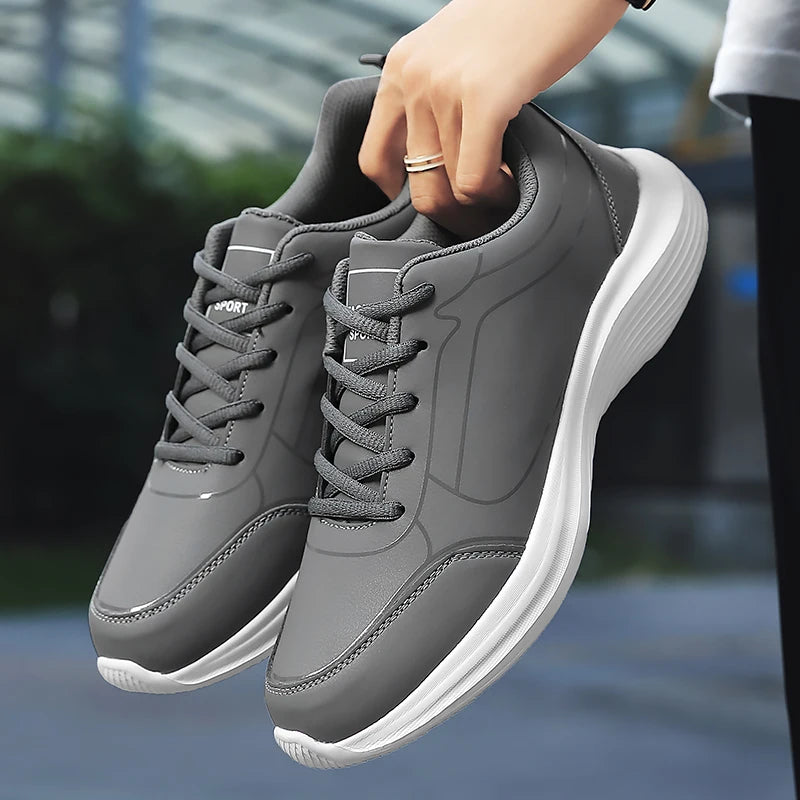 Herren Laufschuhe Atmungsaktiv Winter Sneakers mit Rutschfester Sohle und Weichem Innenfutter 4