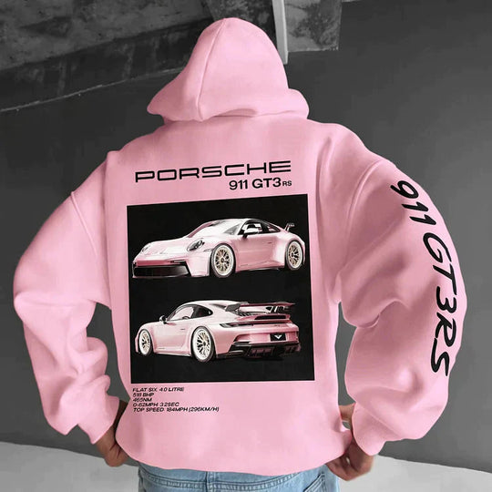 Herren Oversized Hoodie mit Sportlichem Print aus Baumwollmix 1