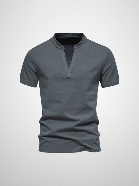 Herren Polo Shirt V-Hals Modernes Design Weiche Stoffe 1