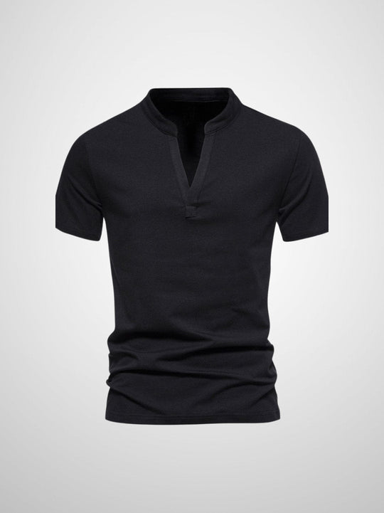 Herren Polo Shirt V-Hals Modernes Design Weiche Stoffe 4
