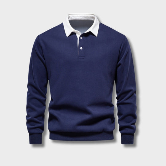 Herren Pullover Business Casual mit Knöpfen aus weichem Material 1