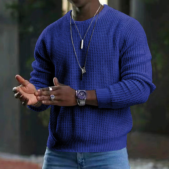 Herren Pullover mit Rundhalsausschnitt und langem Arm aus hochwertigem Material 1