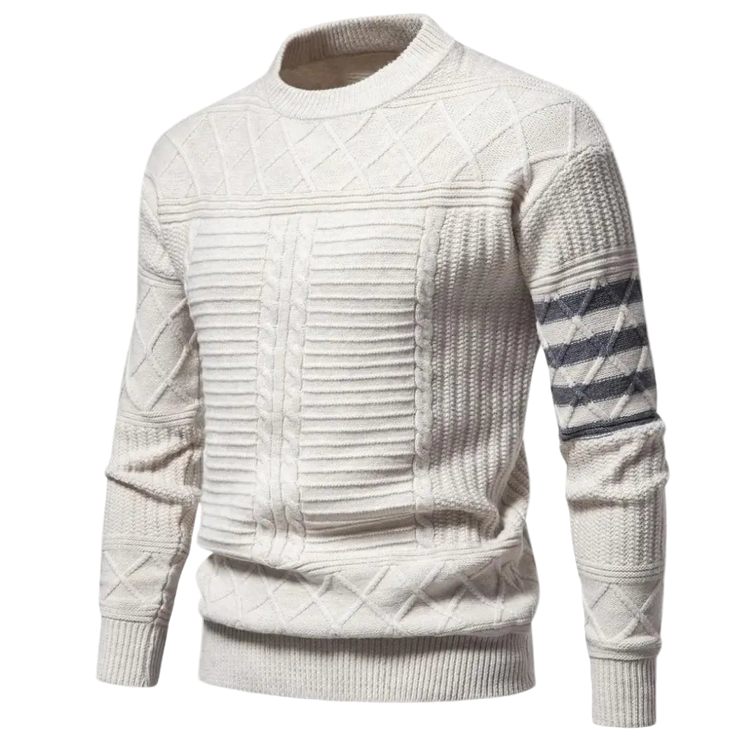 Herren Pullover mit Rundhalsausschnitt und minimalistischer Silhouette 0