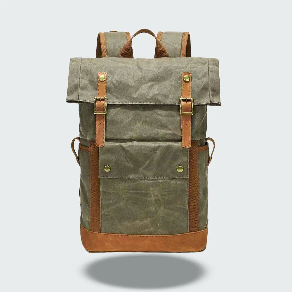 Herren Rucksack Vintage Rolltop für Reisen 1