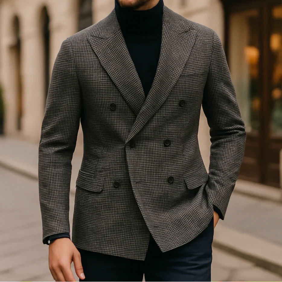 Herren Sakko Modern Fit Stilvoller Blazer für Formelle Anlässe und Freizeit 5
