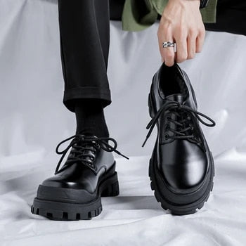 Herren Schuhe Derby Stil Hochwertiges Leder 0