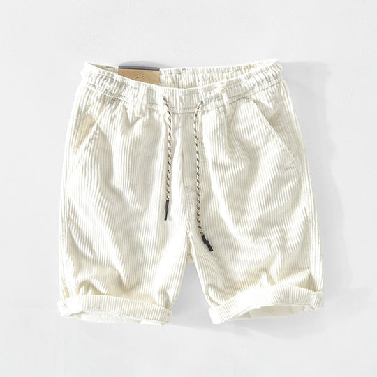 Herren Shorts Lockere Passform Corduroy Atmungsaktiv 2