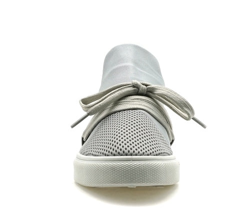 Herren Slip-On Schuhe Textil Grau Bequem 1