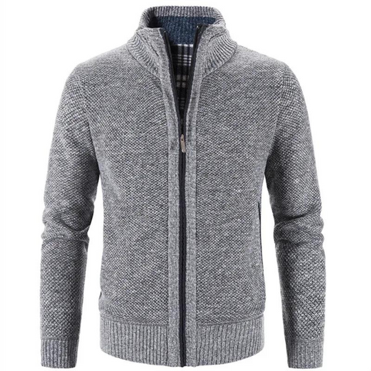 Herren Strickjacke Mit Reißverschluss Stehkragen Für Vielseitige Looks 2