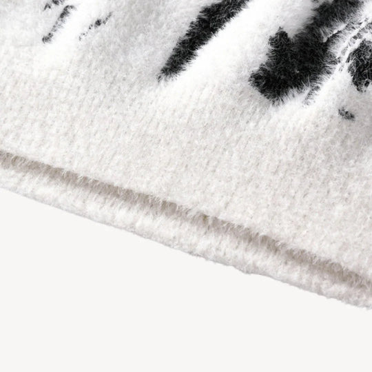 Herren Strickpullover mit Kuhmuster im lässigen Stil 6