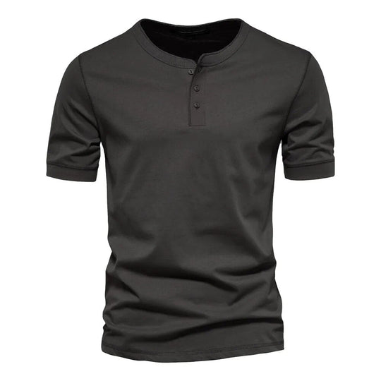 Herren T-Shirt mit Kragen Baumwolle Atmungsaktiv Casual 0