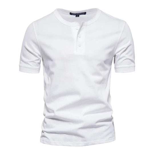 Herren T-Shirt mit Kragen Baumwolle Atmungsaktiv Casual 2