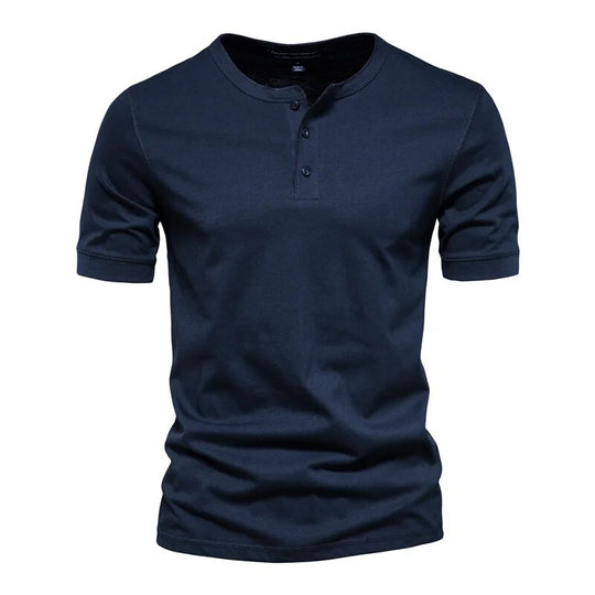 Herren T-Shirt mit Kragen Baumwolle Atmungsaktiv Casual 6