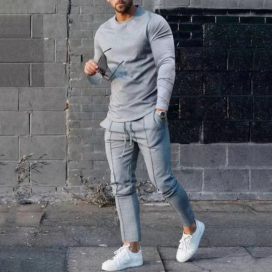 Herren Trainingsanzug Langarm Polyester Sportanzug für Aktive 3