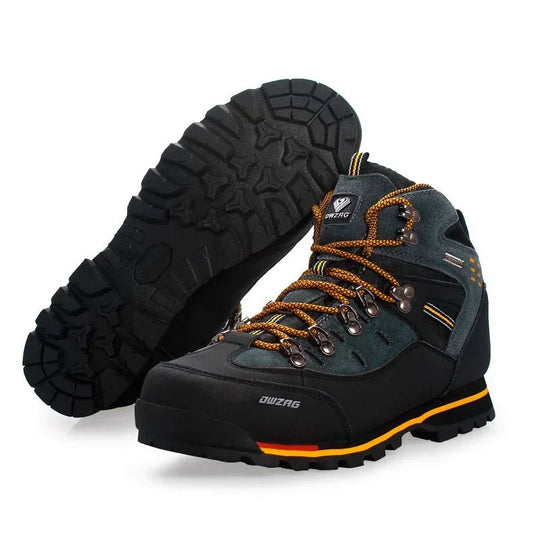 Herren Wanderschuhe Wasserdicht PU-Leder Gummi-Sohle 6