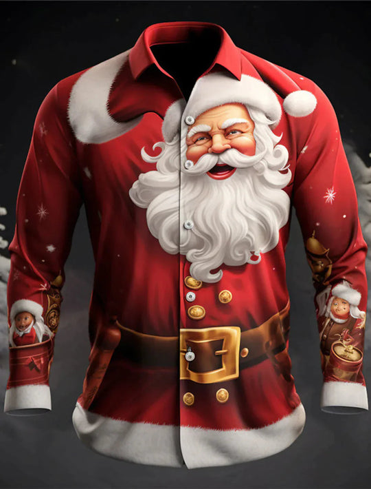 Herren Weihnachtshemd Festlich Modernes Design für Feste und Feiern 4