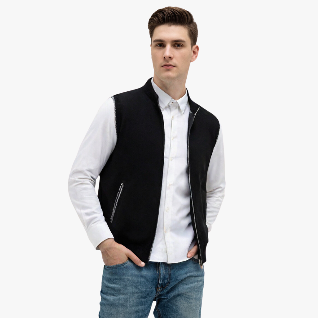 Herren Weste Klassisch Modernes Design Aus Hochwertigem Stoff 2