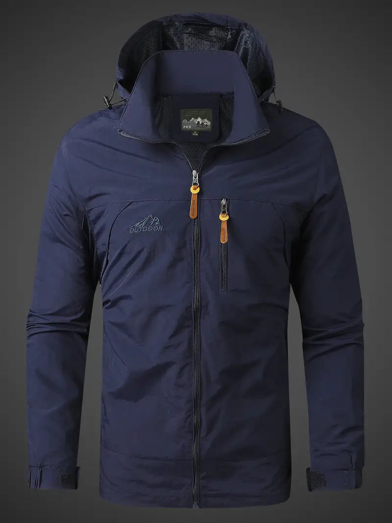 Herrenjacke Wind- und Wasserabweisend für Outdoor-Aktivitäten aus Weichem, Langlebigem Stoff 5
