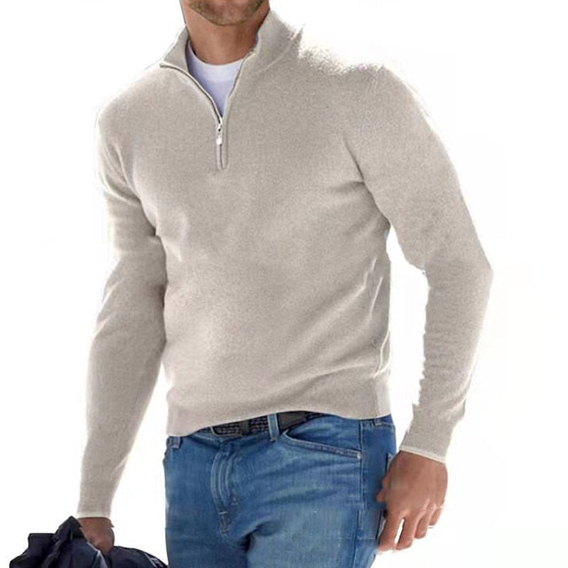 Herrenpullover V-Ausschnitt Strickmaterial Weich Vielseitig 1