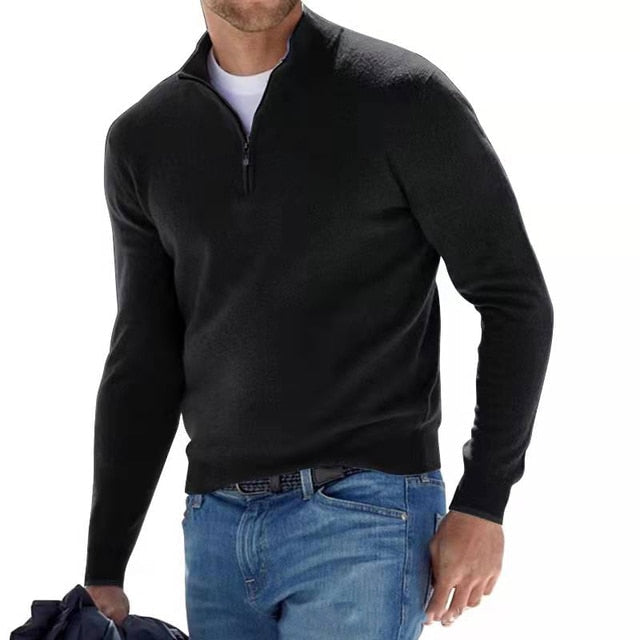Herrenpullover V-Ausschnitt Strickmaterial Weich Vielseitig 2