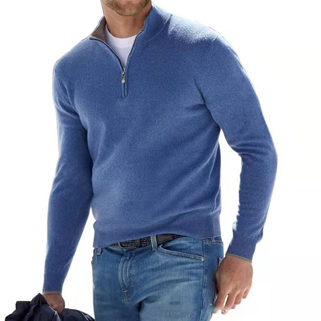 Herrenpullover V-Ausschnitt Strickmaterial Weich Vielseitig 3